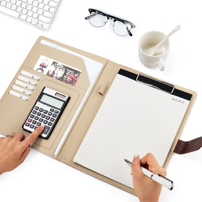 b5多功能文件夾銷售經理夾商務辦公用品寫字墊板夾簽約合同資料夾